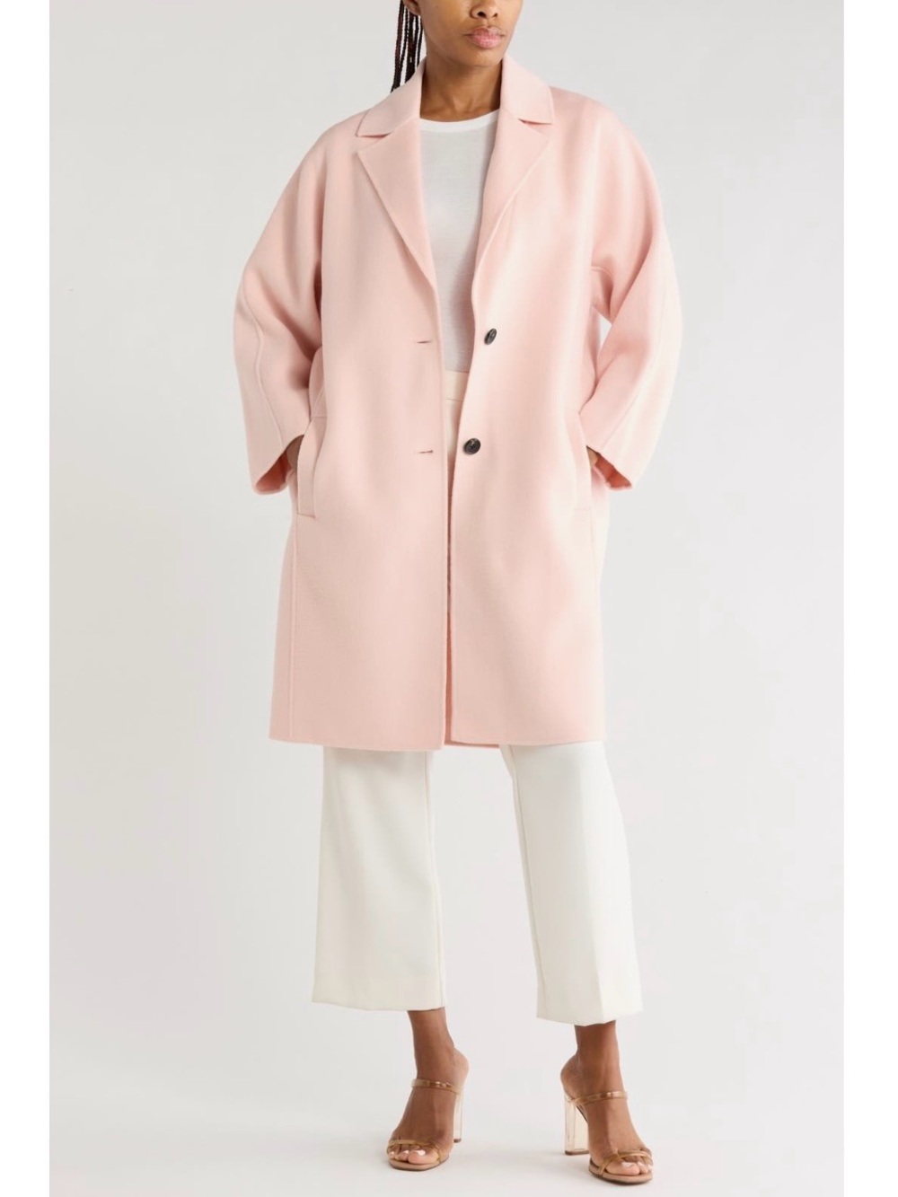 Diane von Furstenberg Diane Wool Coat in Bare Size M